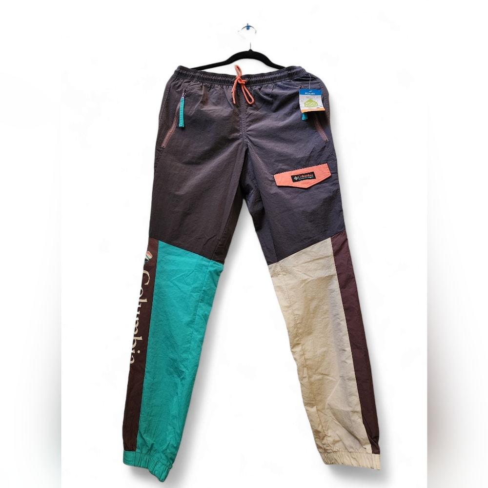 Columbia Riptide Retro Pants Omni Shield Multicolor Mens Size S Nylon Jogger-NWT